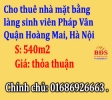 Cho thuê nhà mặt bằng làng sinh viên Pháp Vân, Quận Hoàng Mai, Hà Nội