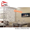 Bếp gọn gàng với mẫu vách ngăn phòng khách và bếp