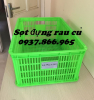 Rổ nhựa chữ nhật công nghiệp, sọt cao 25 đựng rau củ, sọt đựng hải sản, sọt chế biên thực phẩm