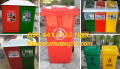 Thùng đựng rác 3 ngăn composite, thùng rác 3 ngăn phân loại, thùng rác nhựa 3 ngăn composite
