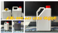 Bình nhựa 5 lít đựng axit đậm đặc, can 2 lít đựng nước rửa bình sữa, can nhựa 1 lít đựng nước rửa móng tay