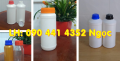 Bình nhựa 1 lít màu trắng, trong, vàng... sản xuất chai nhựa 500ml, chai đựng hóa chất 250ml, chai nhựa 100ml theo yêu cầu