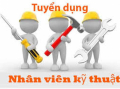 TUYỂN DỤNG NHÂN VIÊN KỸ THUẬT LẮP ĐẶT, KỸ THUẬT ĐIỆN