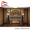 Kiểu vách ngăn phòng thờ - mẫu gỗ MDF cnc cao cấp