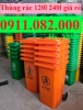 Thùng rác chuyên sỉ giá rẻ- Thùng rác 120l 240l 660l màu xanh, cam, vàng- lh 0911082000