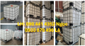Bồn nhựa 1000 lít đựng nước, thùng nhựa có khung thép 1000L mới, tank nhựa cũ 1000L khung thép không gỉ