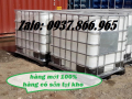 Bồn màu trắng có khung thép, bồn đựng nước rửa xe, tank 1000l đựng hóa chất