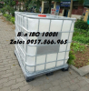 Bồn IBC, bồn công nghiệp, bồn chứa hóa chất, bồn có khung thép, bồn 1000l có Pallet nâng đỡ