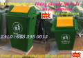 Thùng rác nhựa HDPE 60 lít có nắp lật tự động
