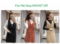 Váy yếm len đủ màu cho các chị em đây