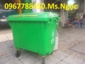Bán thùng rác nhựa 660 lít có 4 bánh xe giá sĩ.