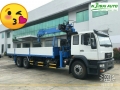 Thanh lí gấn xe tải tồn kho năm 2014 3 chân Man gắn cẩu cũ 5/8 tấn-giá rẻ