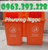 Thùng rác 90 Lít nhựa HDPE, thùng rác cửa ngang, thùng rác nắp hở