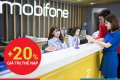 MobiFone khuyến mãi 20% giá trị nạp tiền trực tuyến ngày 30/05/2018
