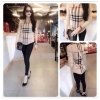 Áo thun phối burberry tay dài, xưởng chuyên sỉ áo thun giá rẻ