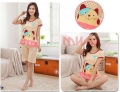 Bộ đồ mặc nhà chấm bi Smile Cat