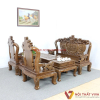 Bộ Sa Lông Gỗ Mun Tay 10 Chạm Nghê 6 Món Sang Trọng