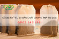 Công bố tiêu chuẩn chất lượng trà túi lọc trọn gói