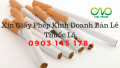 Giấy phép bán lẻ thuốc lá được cấp tại cơ quan chức năng nào?
