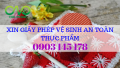 Giấy phép vệ sinh an toàn thực phẩm cho cơ sở sản xuất mứt trái cây