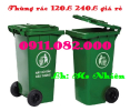 Cung cấp thùng rác giá rẻ uy tín, thùng rác 120l 240l nắp kín đủ màu- lh 0911082000