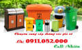 Đại hạ giá thùng rác nhựa giá rẻ- Thùng rác 120l 240l 660l màu xanh- 0911082000