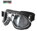 Kính đi xe máy Nannini Cruiser Chrome/Black/Antifog Nan007