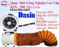 Quạt hút gắn ống gió mềm dẫn khí nóng, bụi, mùi sơn, hơi nước