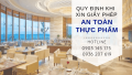 Quy định xin giấy chứng nhận đủ điều kiện vệ sinh an toàn thực phẩm cho nhà hàng ăn uống
