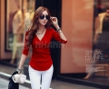 Áo thun cổ tim vạt xéo thời trang