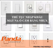 Thủ tục nhập khẩu mặt nạ ổ cắm bằng nhựa