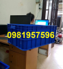 Thùng nhựa đặc kích thước 61x42x25 cm, nhựa nguyên sinh chính phẩm