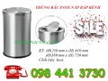 Thùng rác inox tròn nắp lật