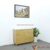 Tủ Gỗ Nhỏ Đựng Quần Áo Chân Cao Màu Sồi Mỹ Tự Nhiên