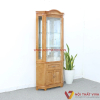 Tủ Rượu Góc Tường Phòng Khách Gỗ Sồi Nga Tự Nhiên Màu Nâu Đẹp Rẻ