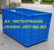 Rổ nhựa chữ nhật chở hàng ship, sọt kéo hàng trong nhà xưởng, sọt nhựa 5 bánh xe