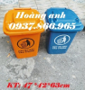 Thùng rác nhựa HPDE, thùng rác 60l, thùng rác có 4 bánh, thùng rác nhựa, thùng thu gom rác thải tại nơi công cộng