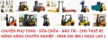 Cho thuê và mua bán xe nâng điện, dầu, xăng, ga