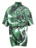 Áo sơ mi ngắn tay Balenciaga Men"s 509654Tya463001 Green Cotton Shirt