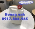 Can 5l vuông, can dẹt đưng hóa chất, can nhựa dày, can nhưa,can
