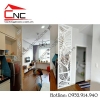 Thiết kế vách ngăn nội thất phòng bếp gỗ cnc đẹp