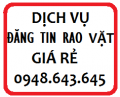 Dịch vụ đăng tin rao vặt hiệu quả: Đăng tin thủ công 100%