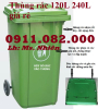 Thùng rác nhựa, thùng thu gom rác giá rẻ- thùng rác công cộng 120l, 240l, 660- lh 0911082000