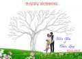 Tranh in dấu vân tay độc đáo ngày cưới