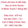 Chính chủ bán lô đất biệt thự xã Vĩnh Thanh, Huyện Nhơn Trạch, Đồng Nai