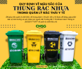 Quy định về màu sắc của thùng rác nhựa trong quản lý rác thải y tế