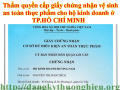 Thẩm quyền cấp giấy chứng nhận vệ sinh ATTP cho hộ kinh doanh ở TPHCM