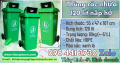 Thùng rác nhựa 120 lít 240 lít nắp hở màu xanh