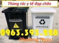 Thùng rác y tế 15 Lít đạp chân, thùng phân loại rác y tế, thùng đựng rác y tế 15L, thùng rác đạp chân