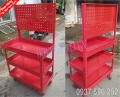 Xe đẩy, kệ đựng đồ nghề 3 ngăn có giá treo dụng cụ